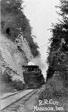Steepest non-cog railroad grade in the United States at Madison Indiana