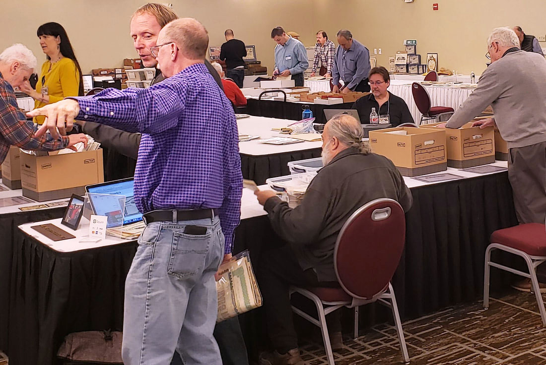 Professional dealers at the National Stock Certificate and Bond Show