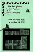 2022 H J W Daugherty Philatelic Auctions catalog