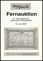 2007 Historische Wertpapiere Gasche auction catalog