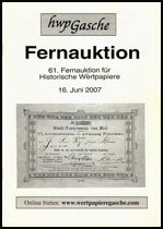 2007 Historische Wertpapiere Gasche auction catalog 2007 Historische Wertpapiere Gasche auction catalog