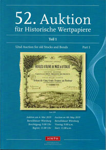 2019 HWPH (Historisches Wertpapierehaus) auction catalog