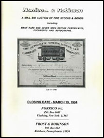 1994 Norrico & Robinson auction catalog 1994 Norrico & Robinson auction catalog