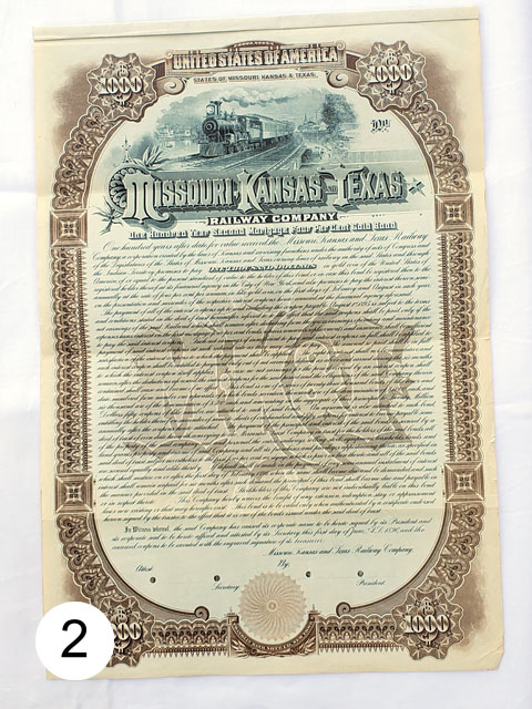 bond of the Missouri Kansas & Texas Railway