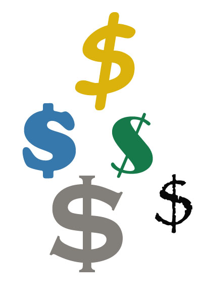 Dollar symbols Dollar symbols