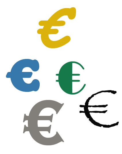 Euro symbols Euro symbols