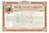 Selah Valley Company 1897 bond Selah Valley Company 1897 bond