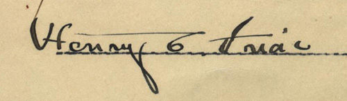 1919 signature of Henry Clay Frick