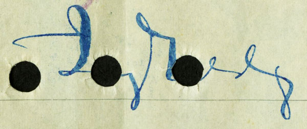 Jay Gould autograph with cancellation Jay Gould autograph with cancellation