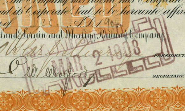 Rubber stamp cancellation Rubber stamp cancellation