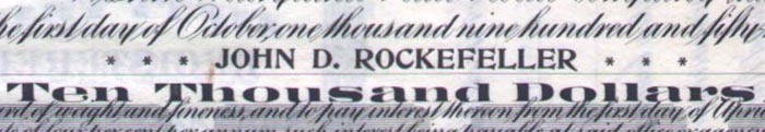 Western Maryland Rail Road bond issued to J D Rockefeller