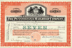 Pennsylvania Railroad 7-share certificate