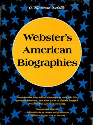 Websters American Biographies by Merriam-Webster