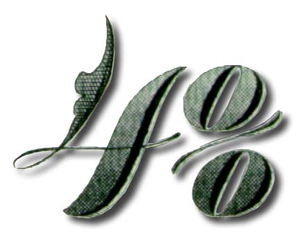 Fancy engraved medallion indicating that railroad bond promised to pay simple interest of 4% every year Fancy engraved medallion indicating that railroad bond promised to pay simple interest of 4% every year