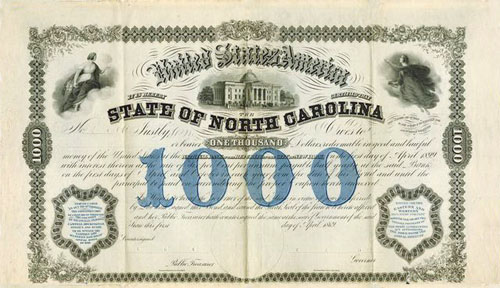 Aid bond issued by the State of North Carolina for the benefit of the Eastern & Western Rail Road Co Aid bond issued by the State of North Carolina for the benefit of the Eastern & Western Rail Road Co