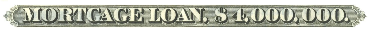 Medallion on railroad bond indicating $4,000,000 loan was secured by a mortgage Medallion on railroad bond indicating $4,000,000 loan was secured by a mortgage