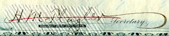 Henry Flagler signature courtesy Scripophily.com on Standard Oil certificate