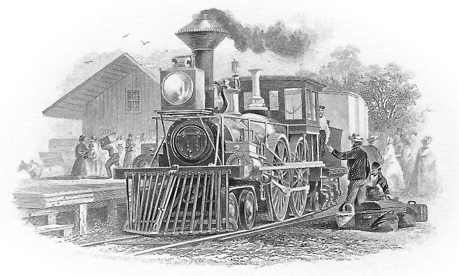 Commonly-seen vignette named 'Locomotive' by James David Smillie