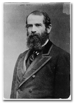 Portrait of famous Wall Street financier Jay Gould