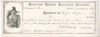 Receipt representing the payment of assessment on stock owned