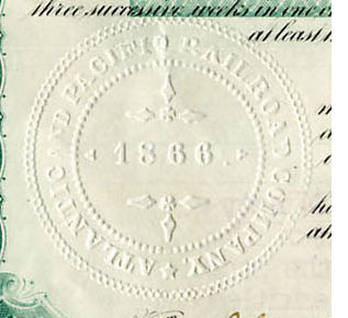 Embossed corporate seal Embossed corporate seal