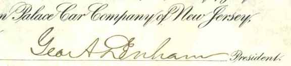 Example of company president's signature on a stock certificate. Example of company president's signature on a stock certificate.