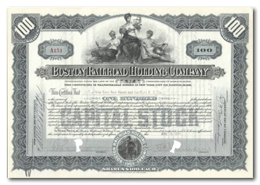 Example of Capital Stock, note underprint