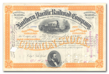 Example of Common Stock, note underprint
