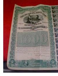 Poorly photographed railroad bond offered on eBay