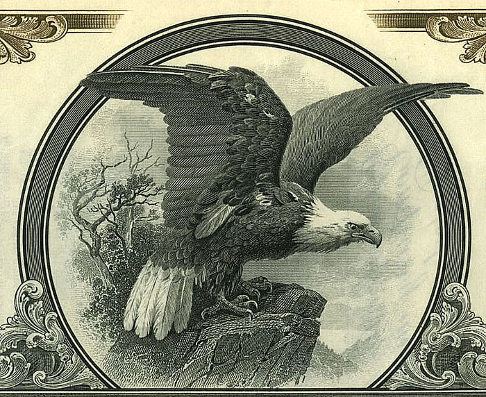 Engraved eagle vignette - sharpened