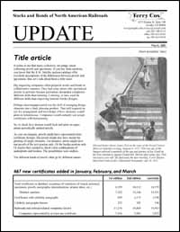 Coxrail UPDATE Newsletter March 2001