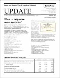 Coxrail UPDATE Newsletter September 2001