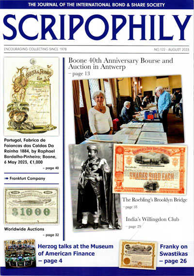 Scripophily August 2023 Scripophily August 2023